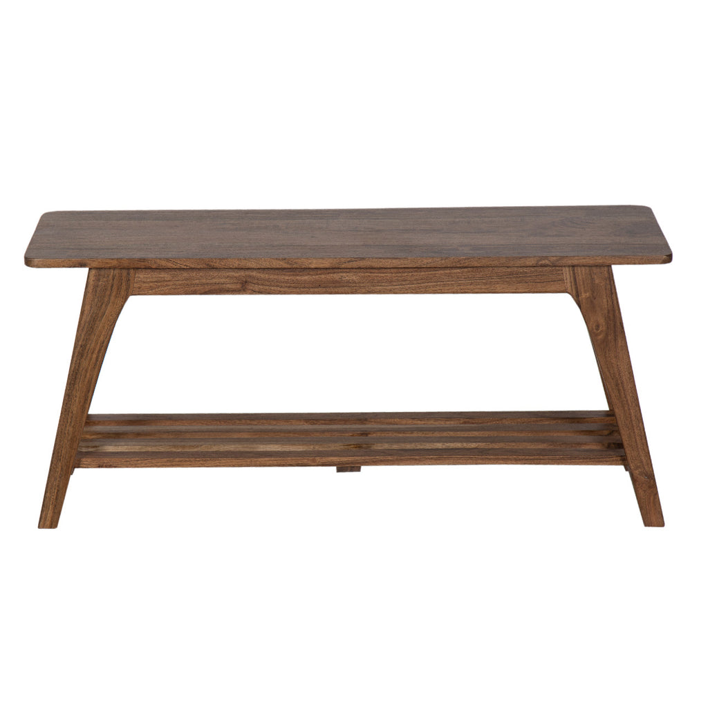 Capital Acacia Wood Bench Slatted Shelf - Washed Walnut