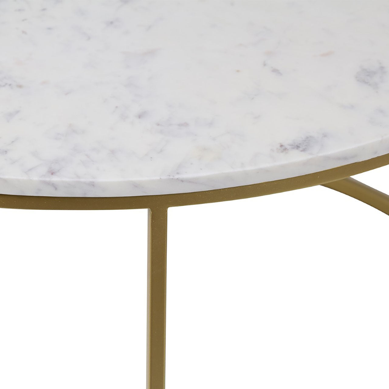 Capri Banswara Marble Coffee Table Gold Iron