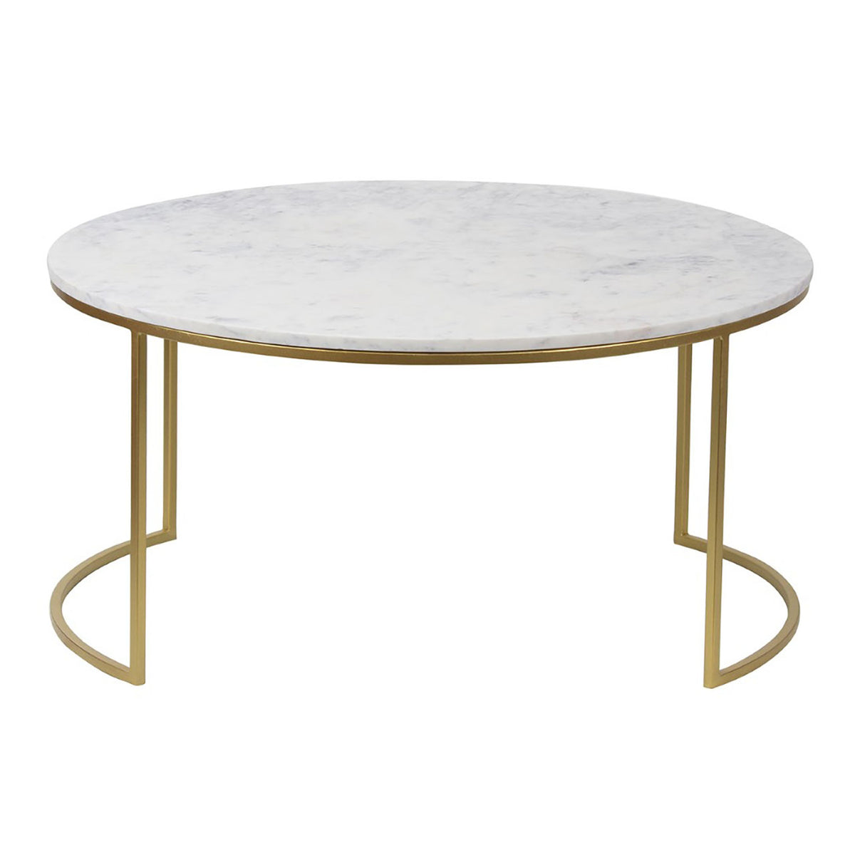 Capri Banswara Marble Coffee Table Gold Iron