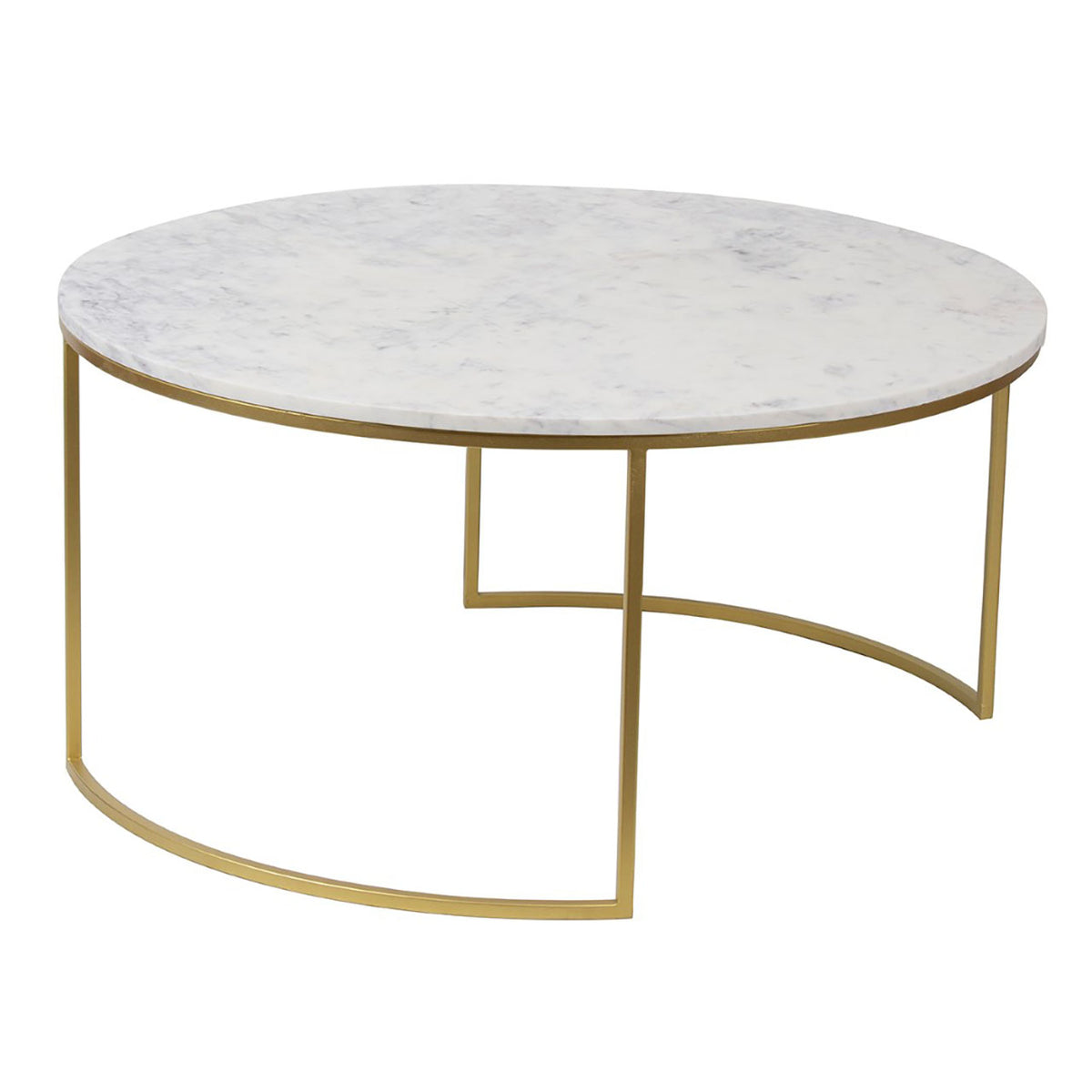 Capri Banswara Marble Coffee Table Gold Iron