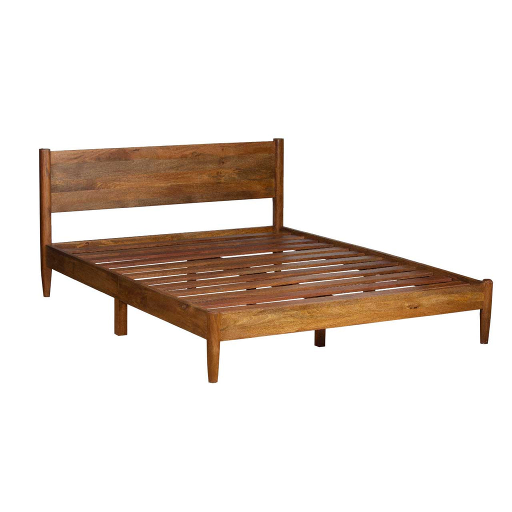 Carbon Full Knock Down Mango Wood Queen Bed 60x80