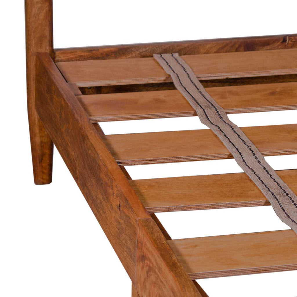 Carbon Full Knock Down Mango Wood Queen Bed 60x80