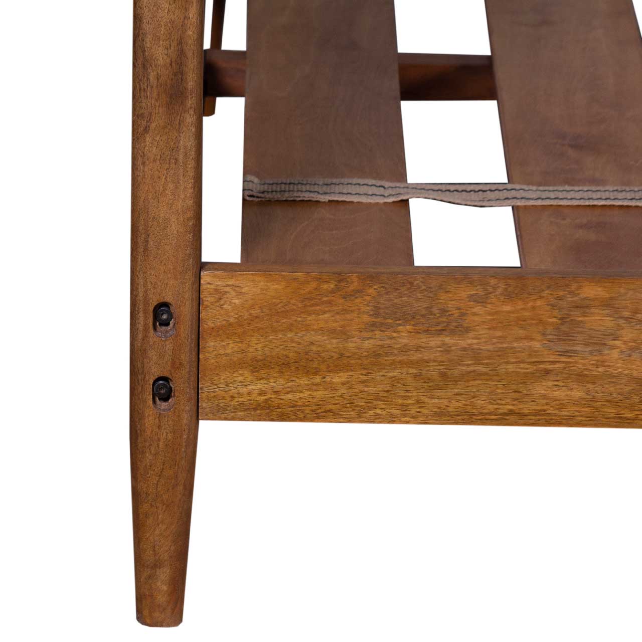 Carbon Full Knock Down Mango Wood Queen Bed 60x80