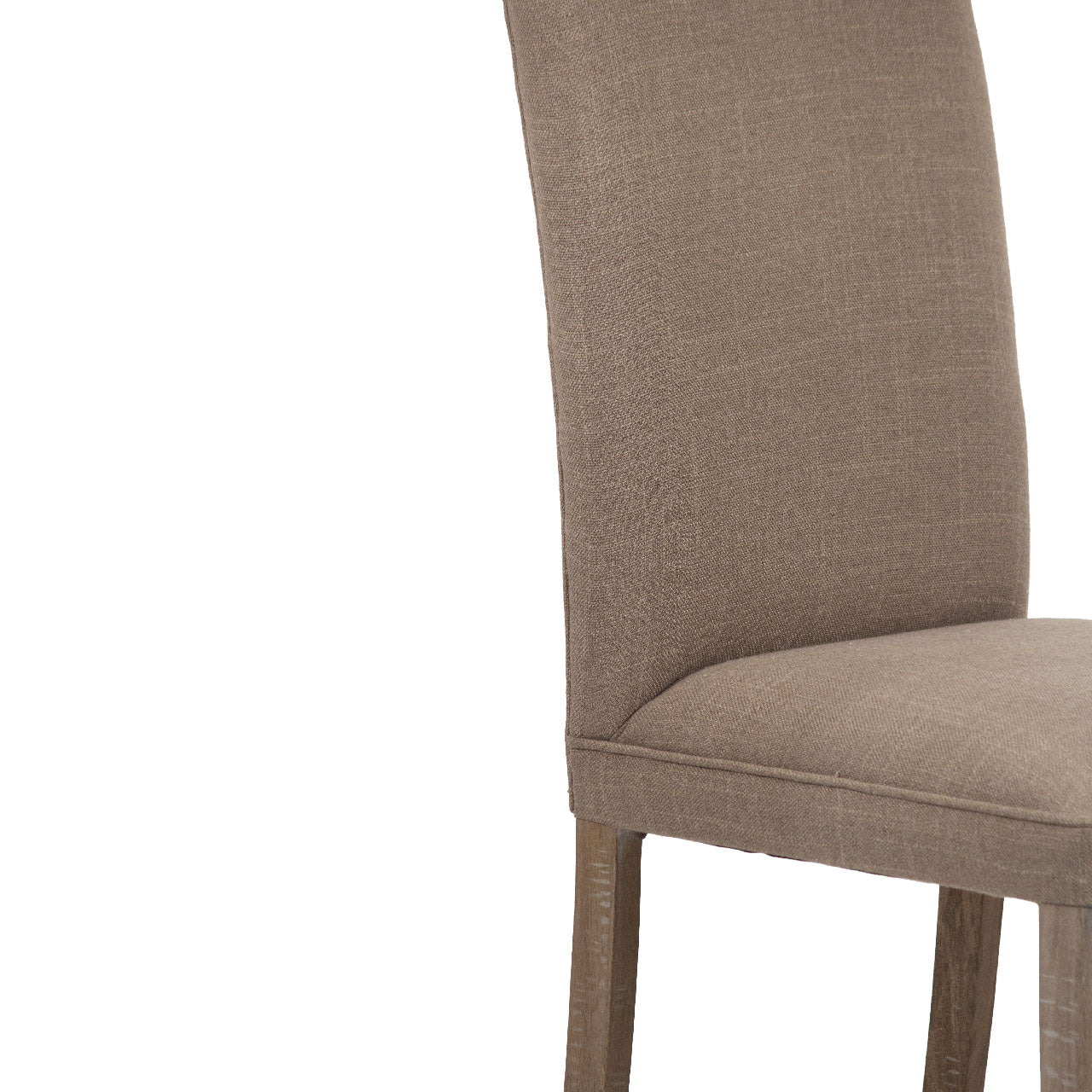 Cardiff Mango Wood Dining Chair Linen Fabric Slate Grey