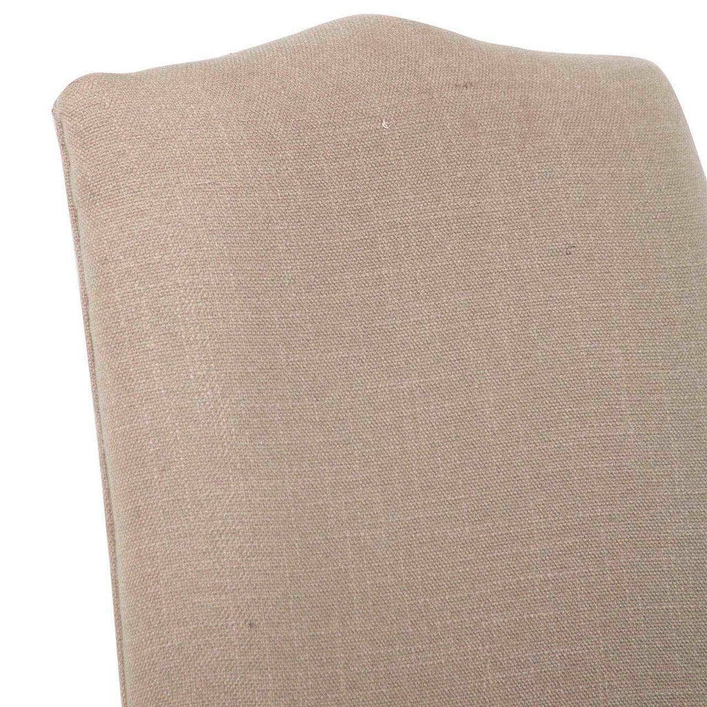 Cardiff Mango Wood Dining Chair Linen Fabric Slate Grey