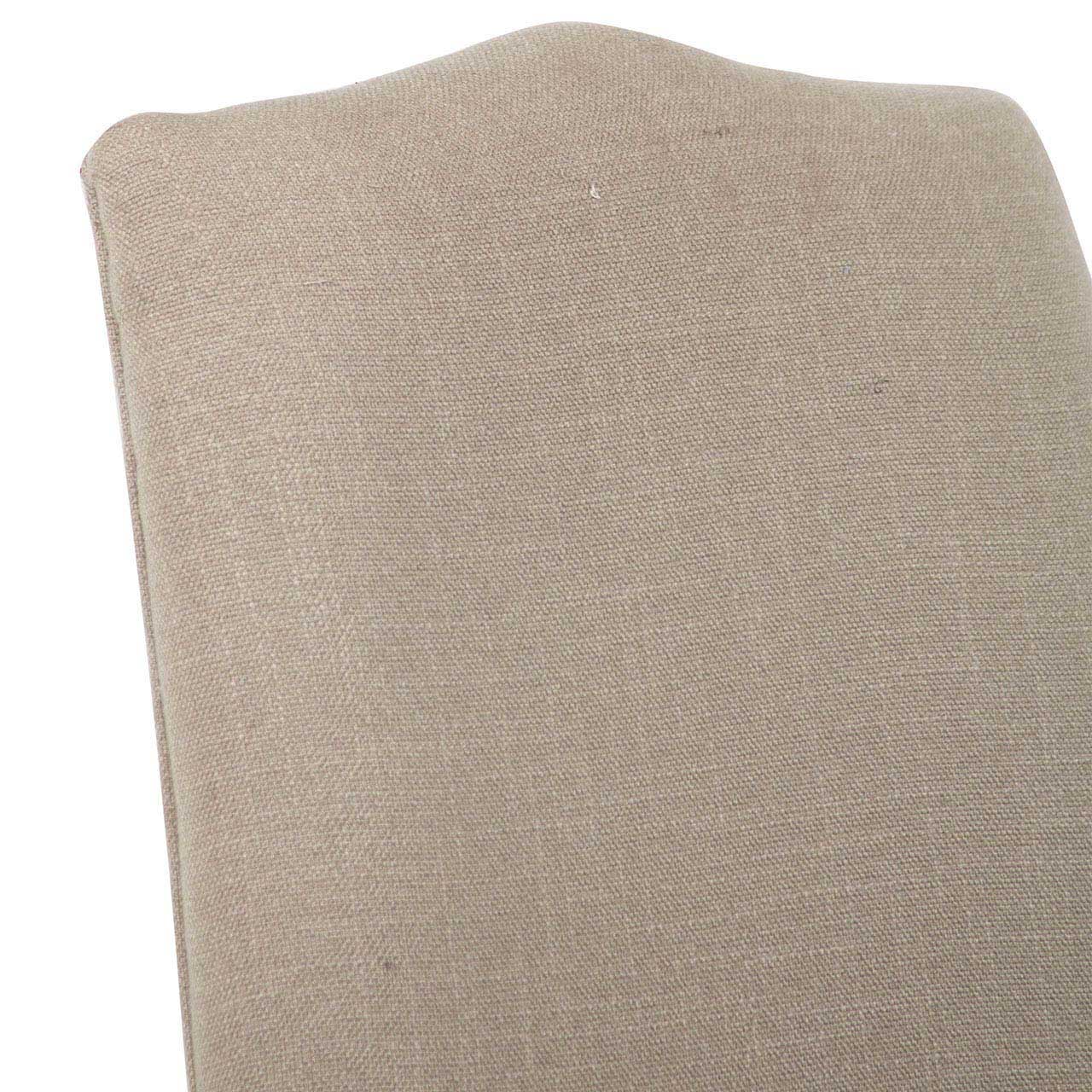 Cardiff Mango Wood Dining Chair Linen Fabric Slate Grey