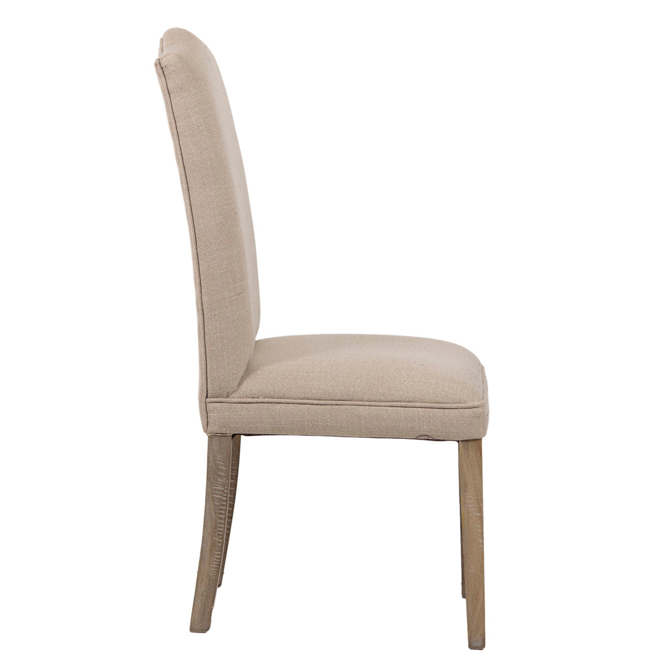 Cardiff Mango Wood Dining Chair Linen Fabric Slate Grey