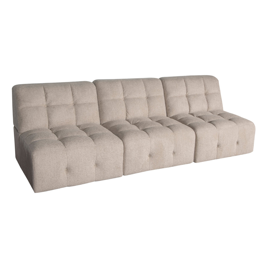 Cauchy Fabric 3 Seat Modular Sofa - Beige