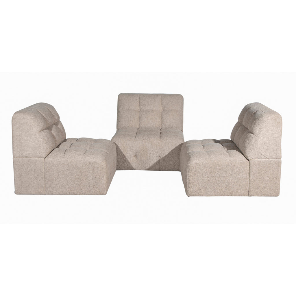 Cauchy Fabric 3 Seat Modular Sofa - Beige