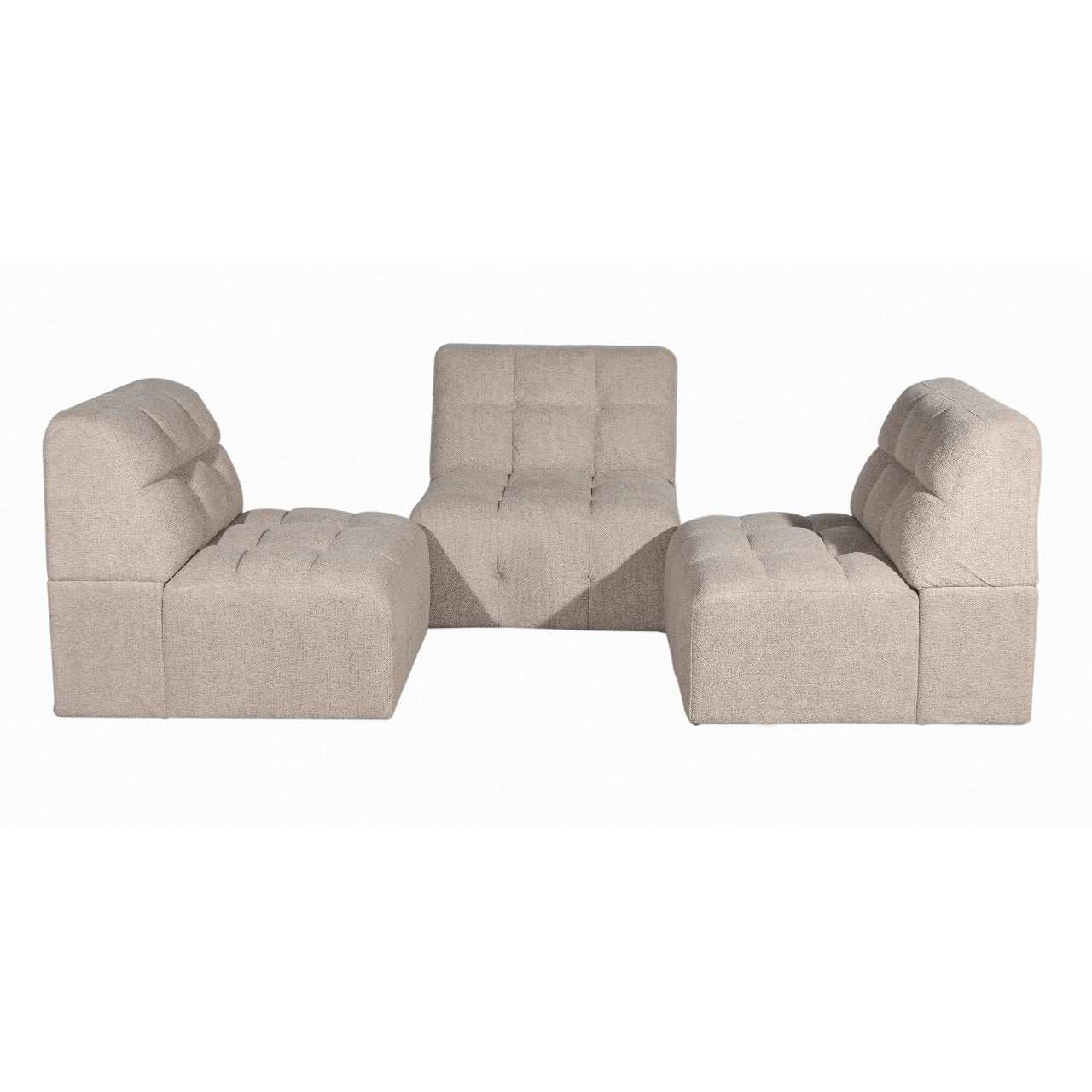 Cauchy Fabric 3 Seat Modular Sofa - Beige