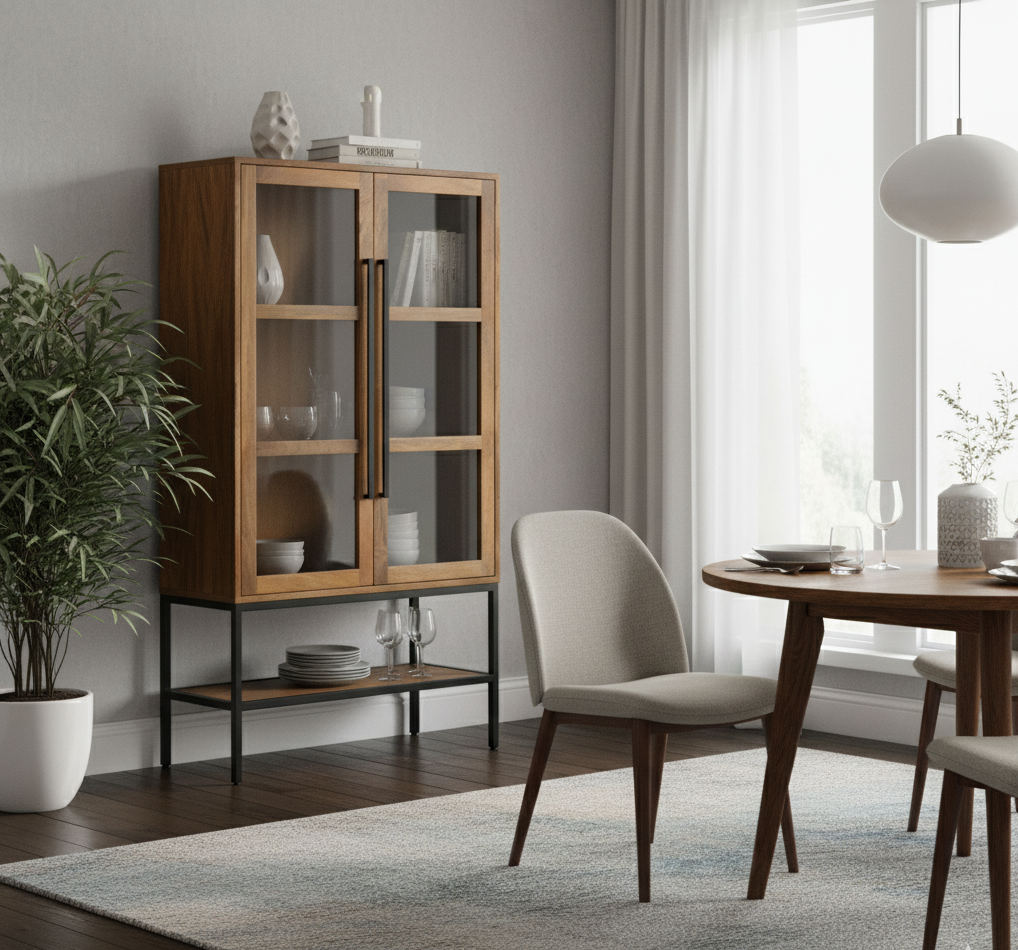 Chicago Cabinet with 2 Glass Doors