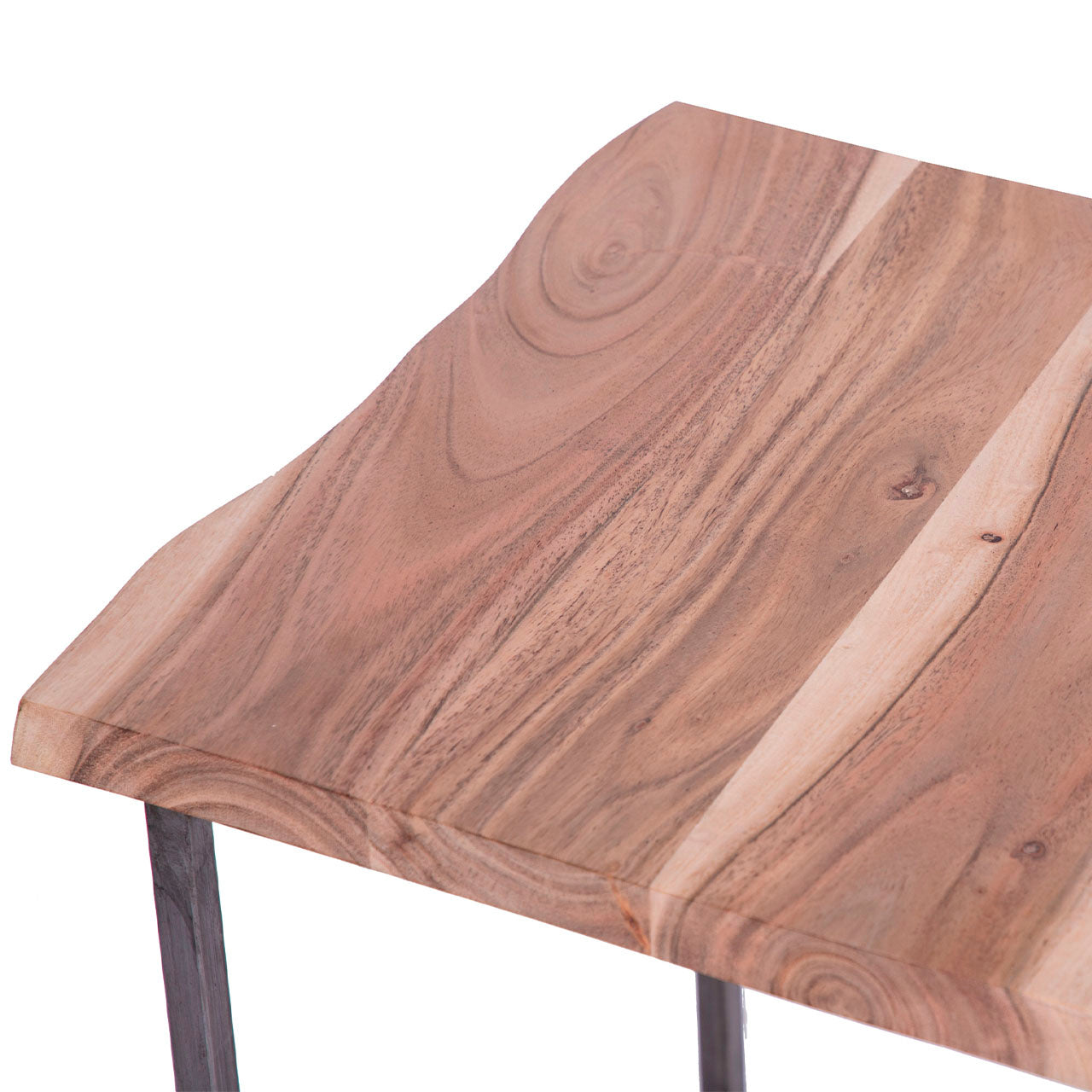 Dava Acacia Wood Iron Laptop Table