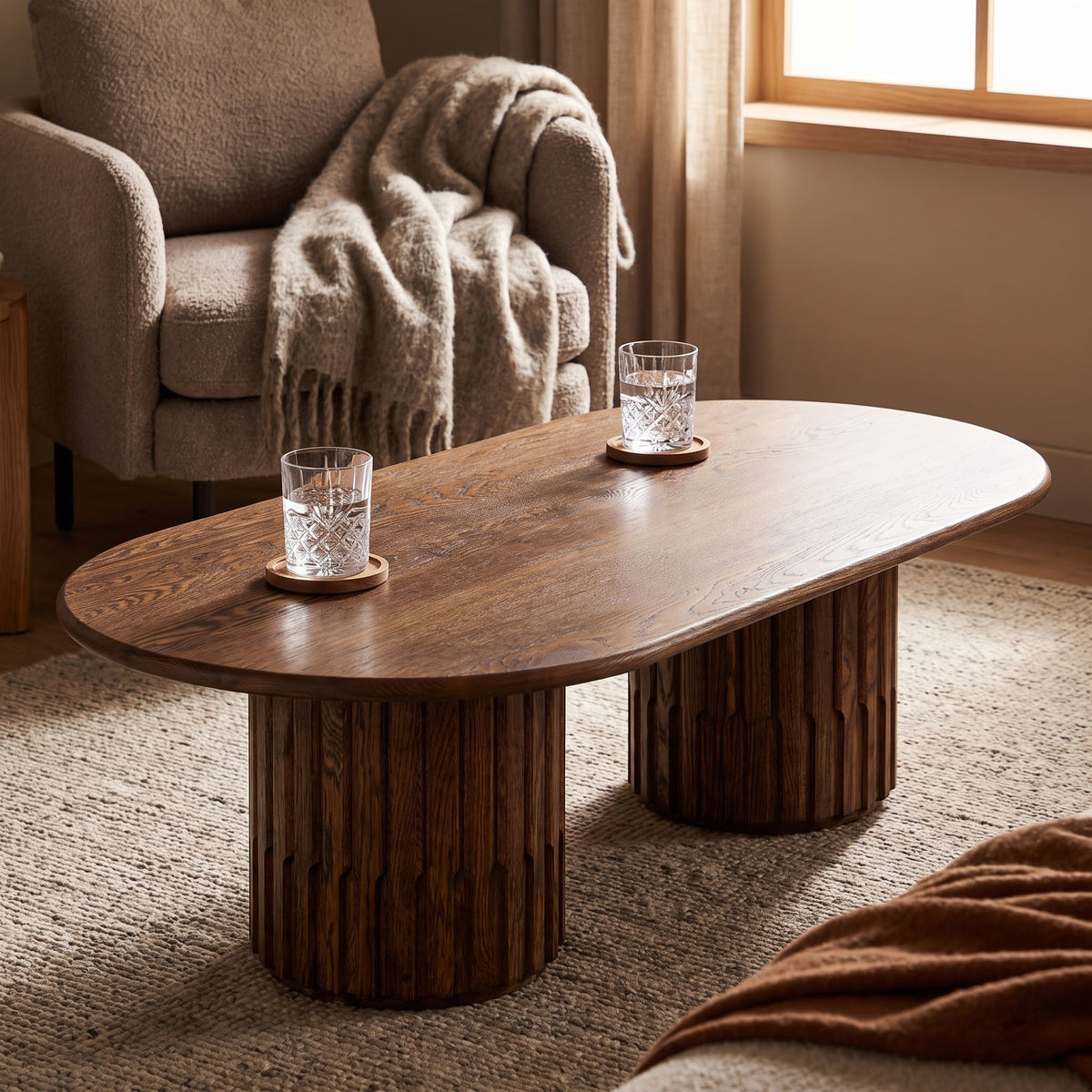Dalta Capsule Red Oak Coffee Table