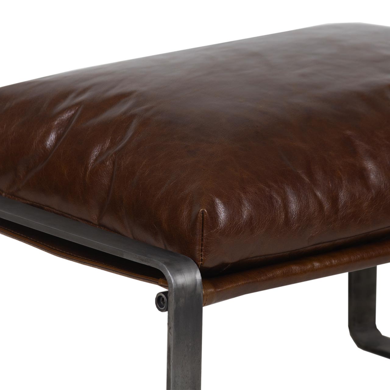 Damo Leather Ottoman