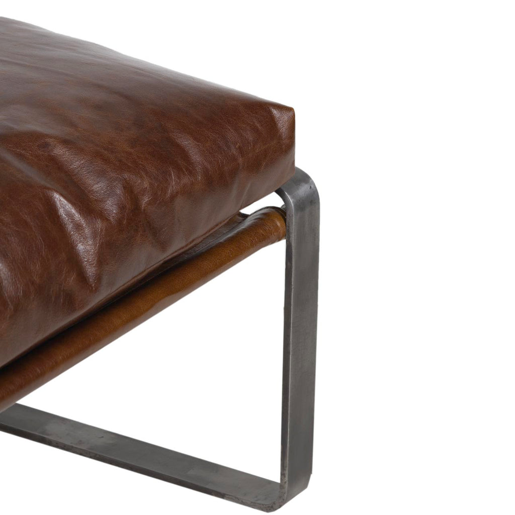 Damo Leather Ottoman