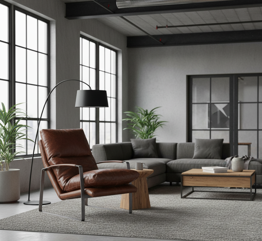 Damo Leather Accent Chair