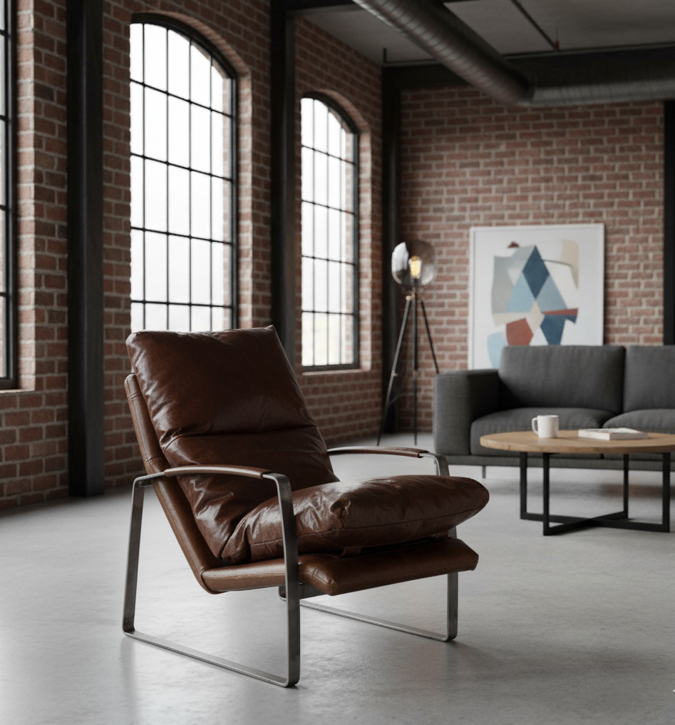 Damo Leather Accent Chair