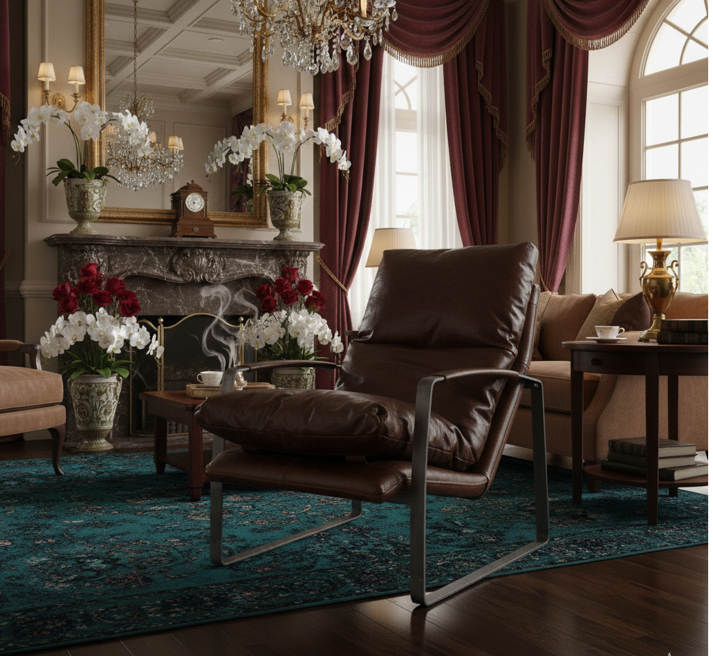 Damo Leather Accent Chair