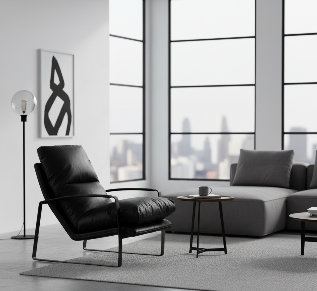 Damo Leather Accent Chair