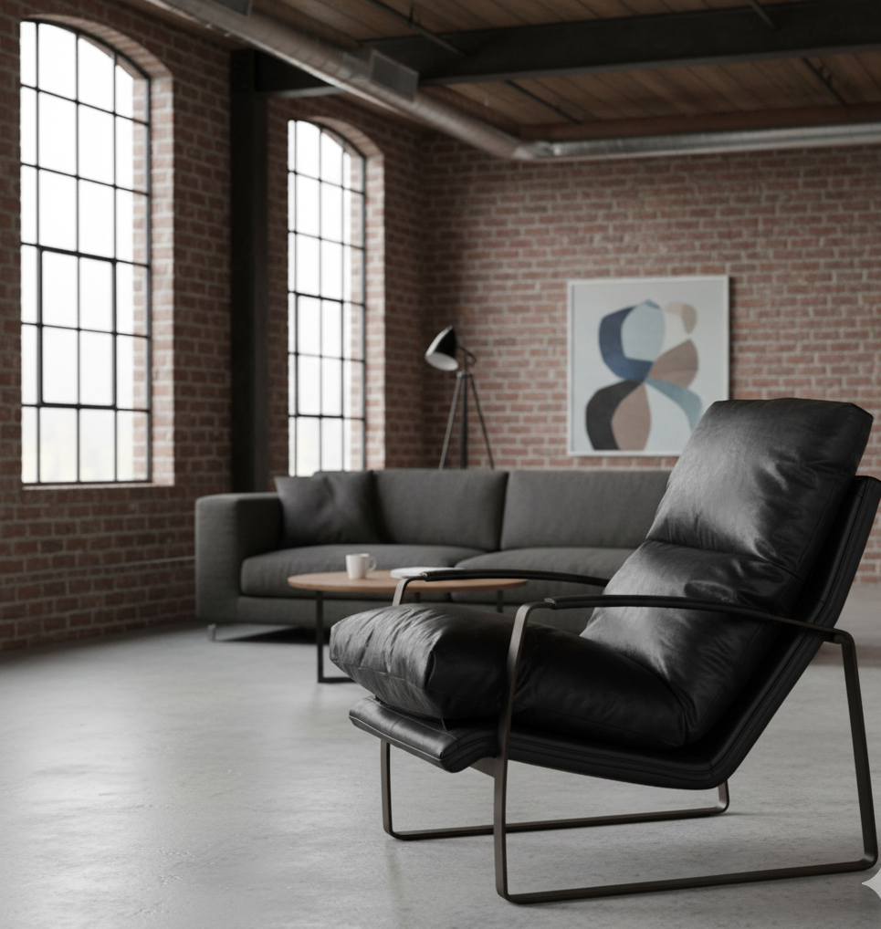Damo Leather Accent Chair