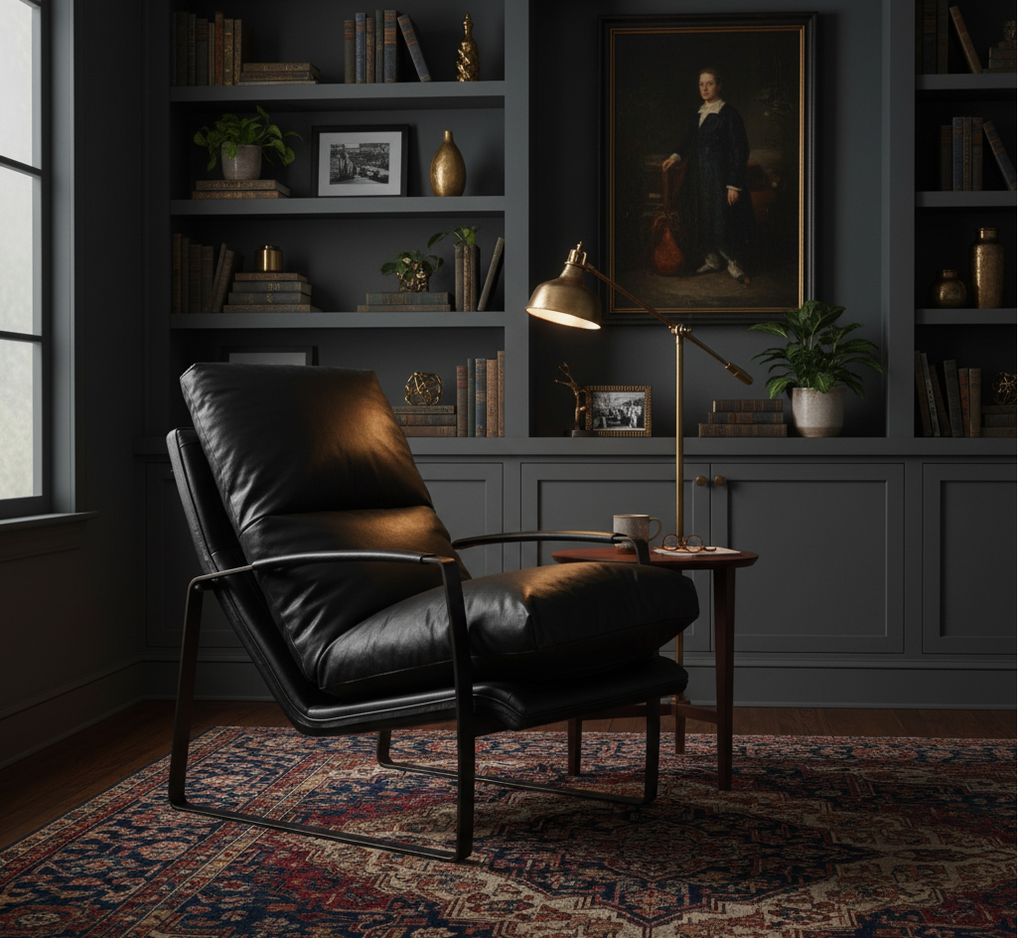 Damo Leather Accent Chair
