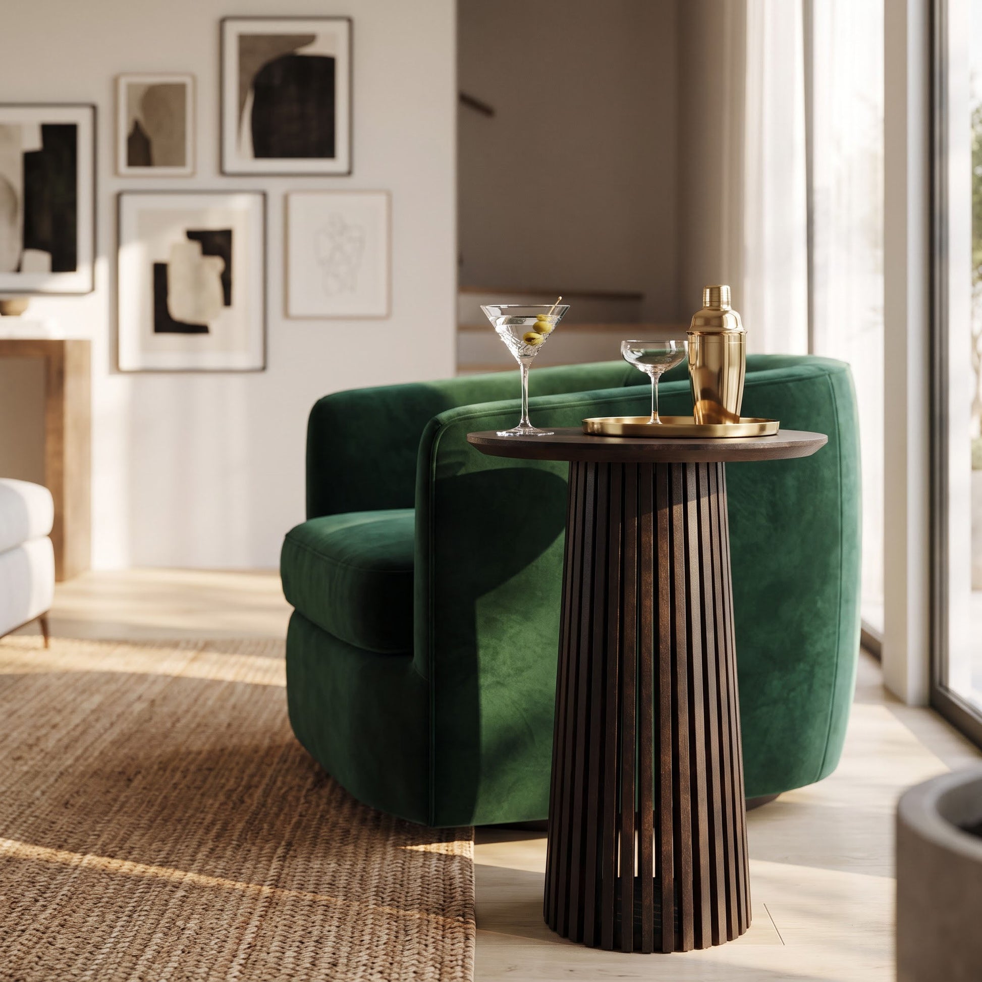 Danish Mango Wood Round Martini Table