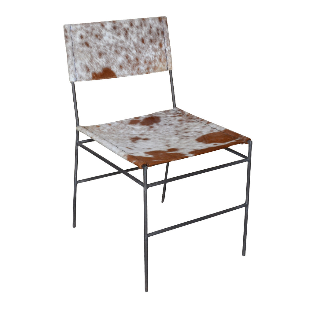Dayle Leather Iron Dining Chair
