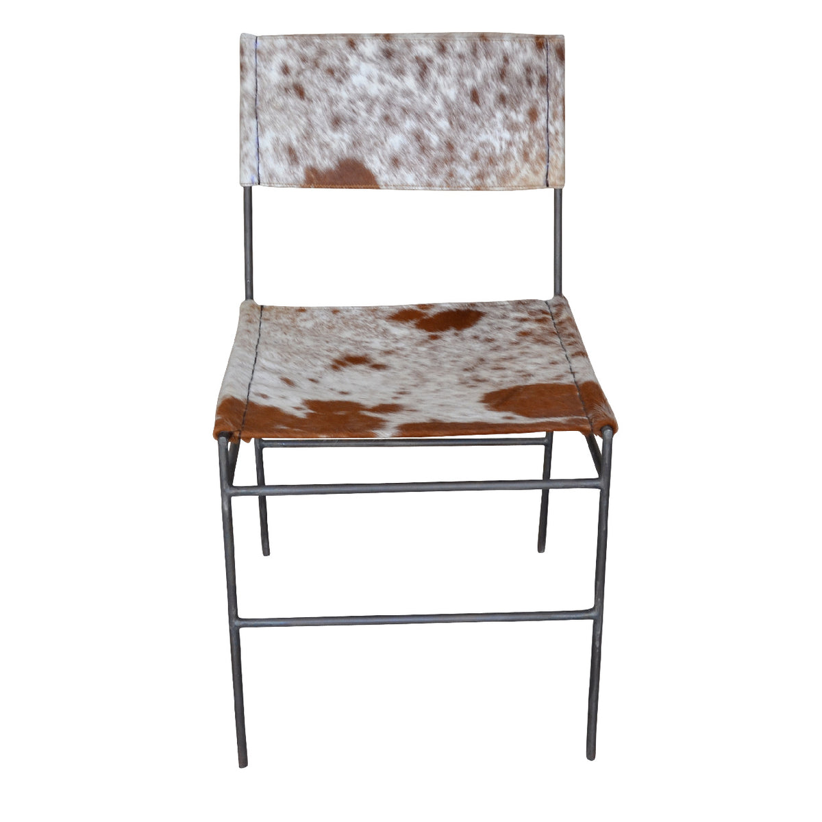 Dayle Leather Iron Dining Chair