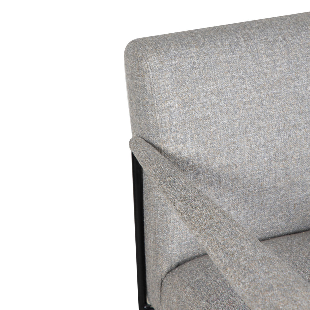 Denton Metal With Fabric Armchair - Grey