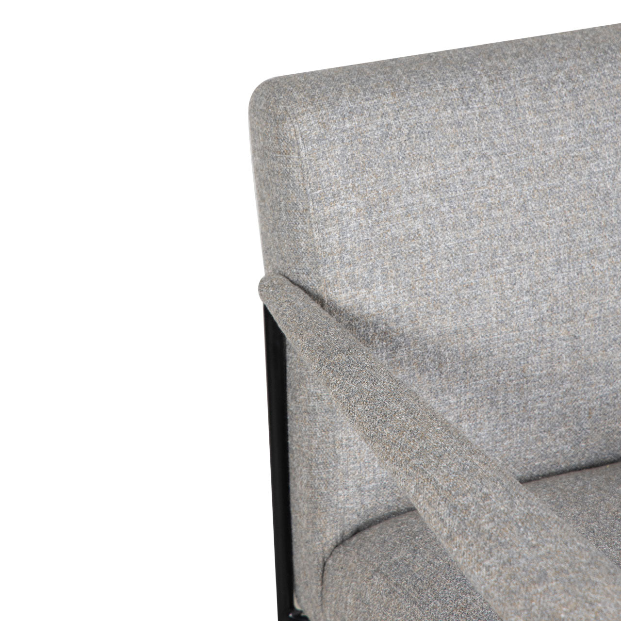 Denton Metal With Fabric Armchair - Grey