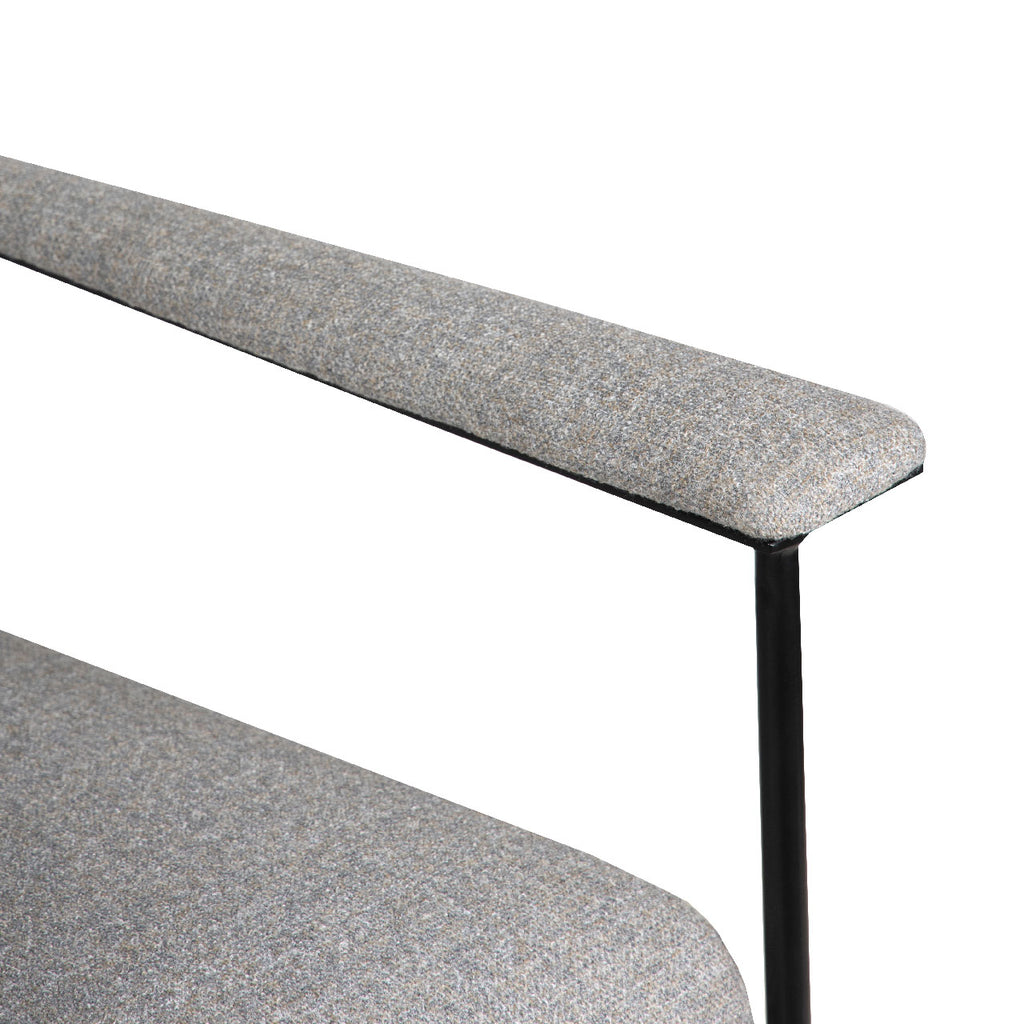 Denton Metal With Fabric Armchair - Grey