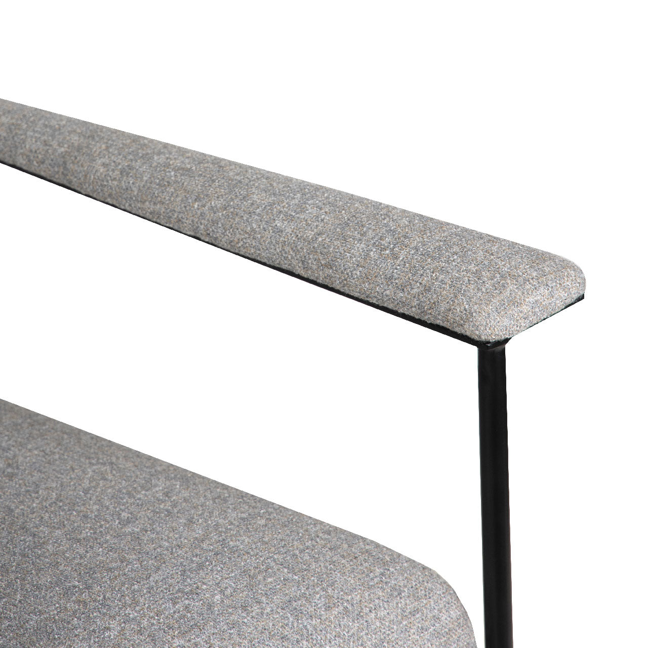 Denton Metal With Fabric Armchair - Grey