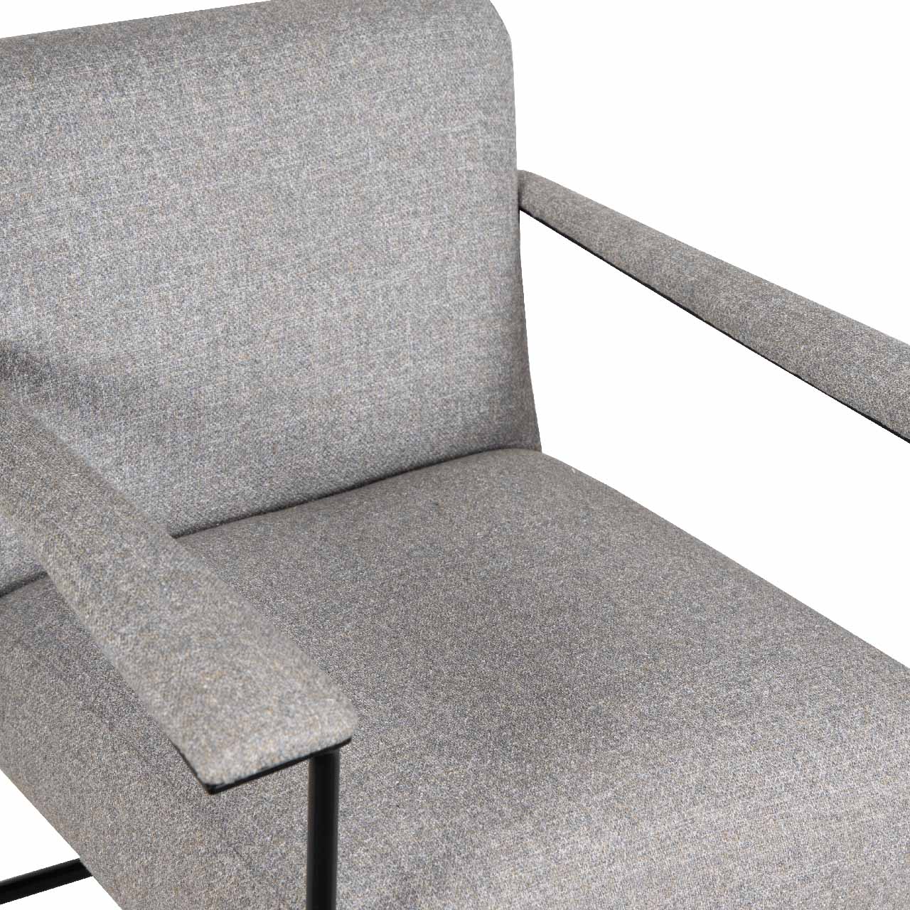 Denton Metal With Fabric Armchair - Grey