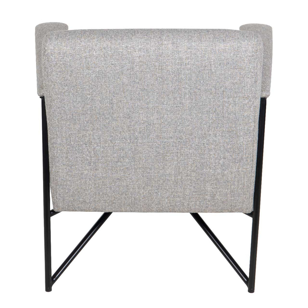 Denton Metal With Fabric Armchair - Grey