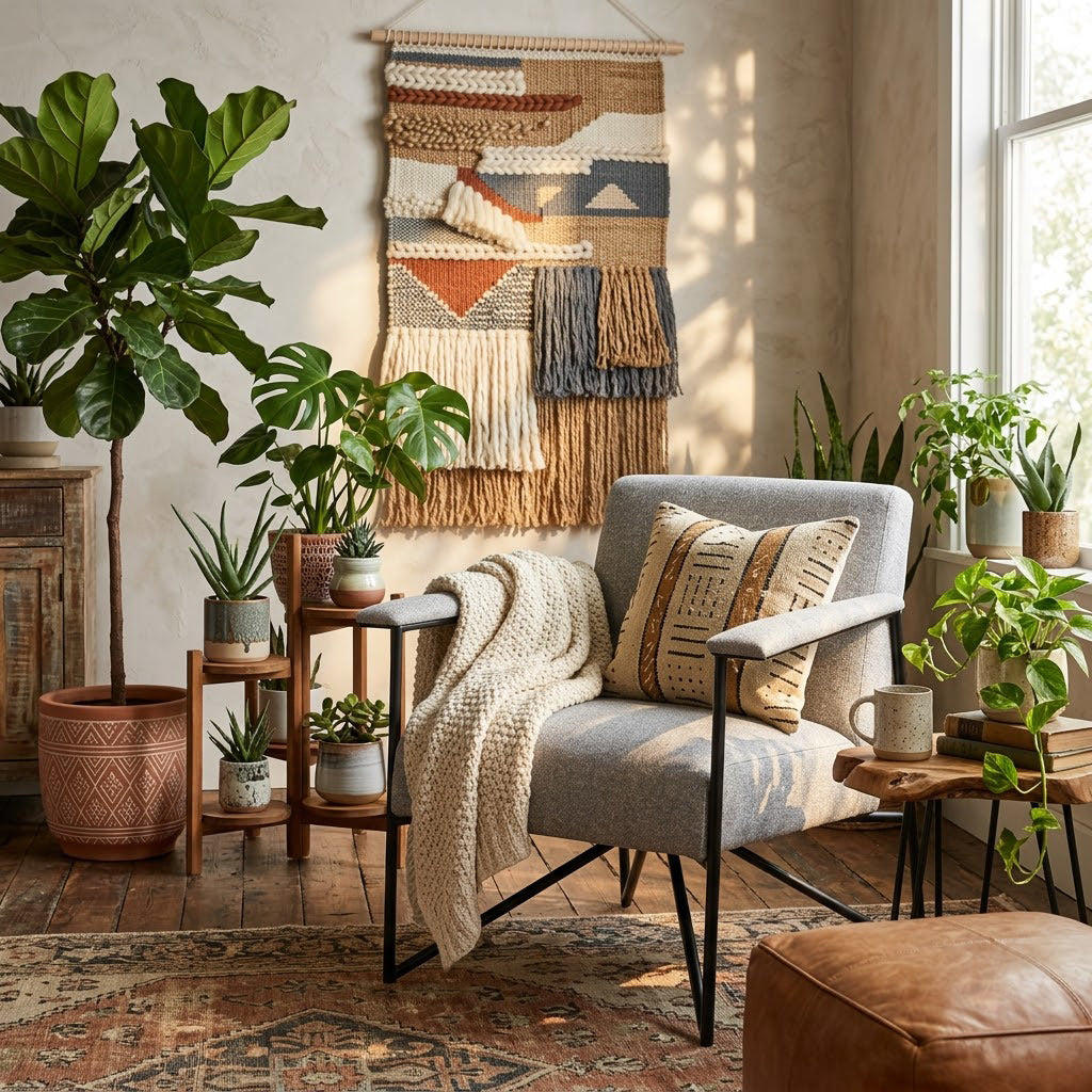 Denton Metal With Fabric Armchair - Grey
