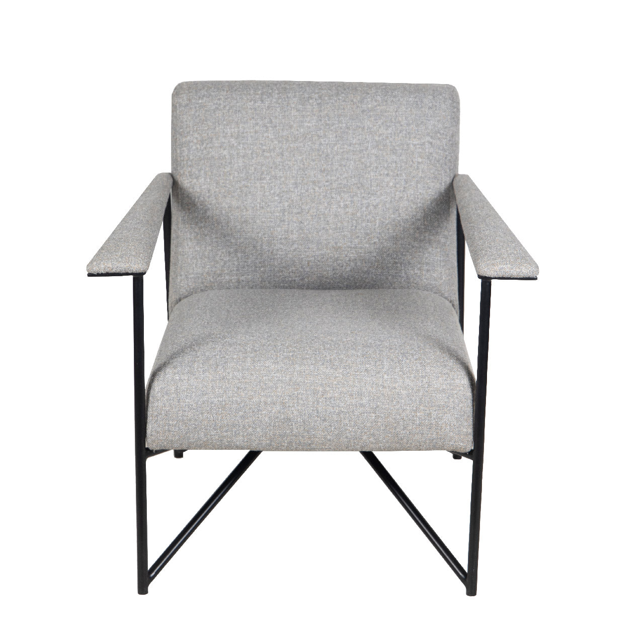 Denton Metal With Fabric Armchair - Grey