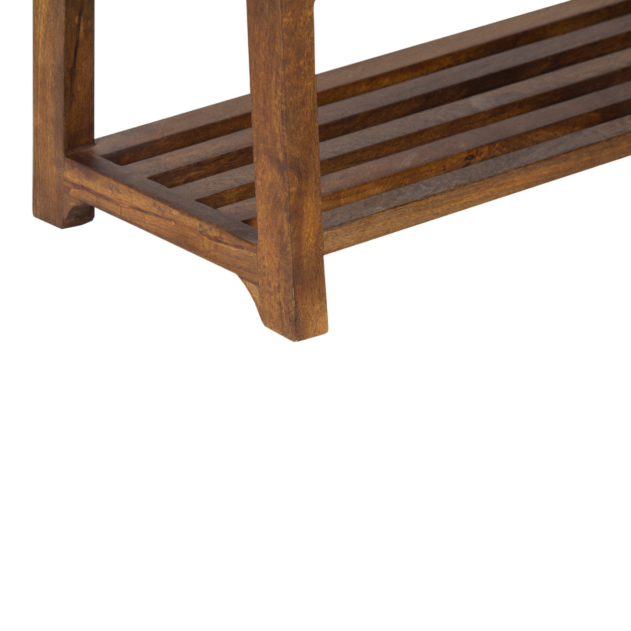 Desmond Acacia Wood Leather Leather Seat Bench