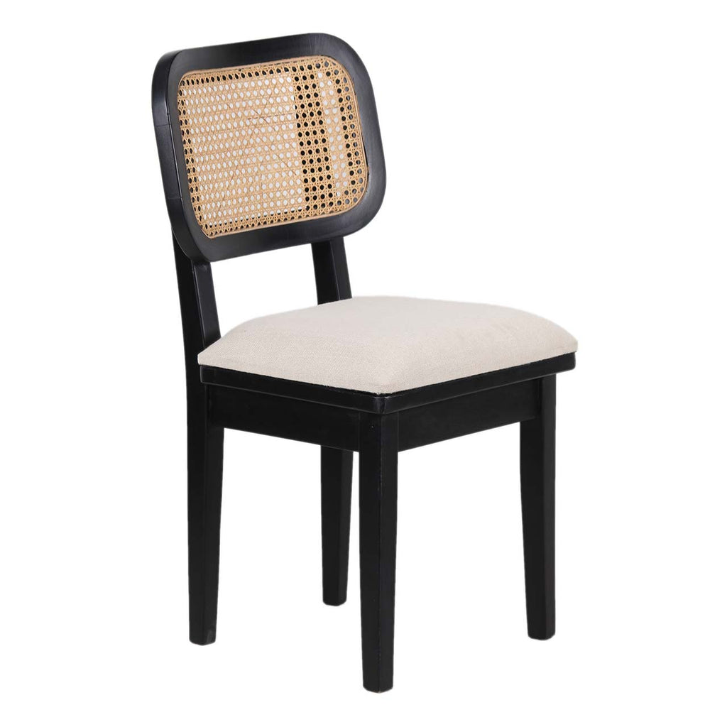 Domingo Dining Chair Mango Wood Fabric - Black
