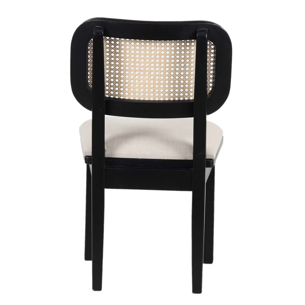 Domingo Dining Chair Mango Wood Fabric - Black