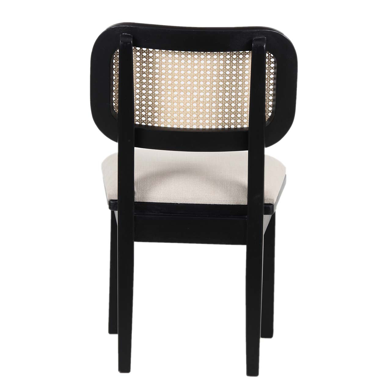 Domingo Dining Chair Mango Wood Fabric - Black