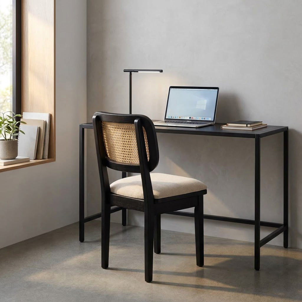 Domingo Dining Chair Mango Wood Fabric - Black