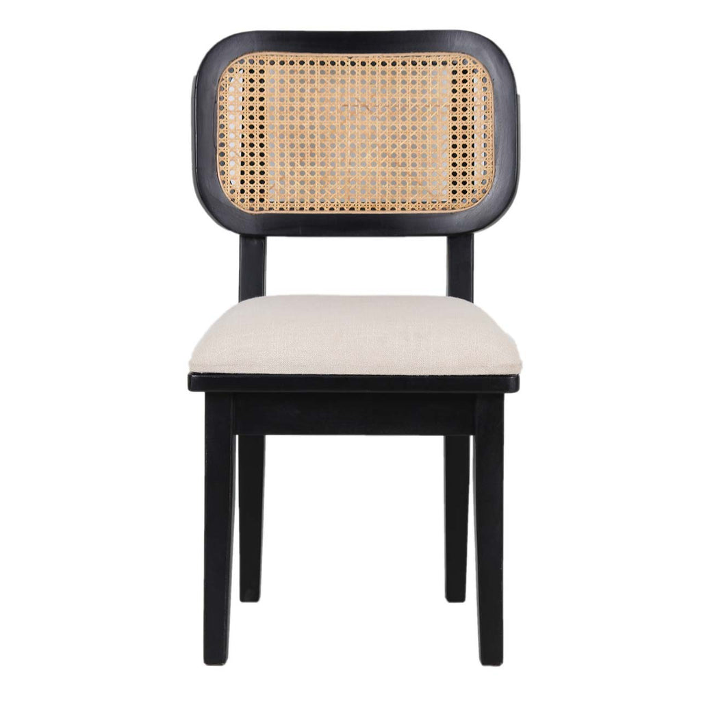 Domingo Dining Chair Mango Wood Fabric - Black