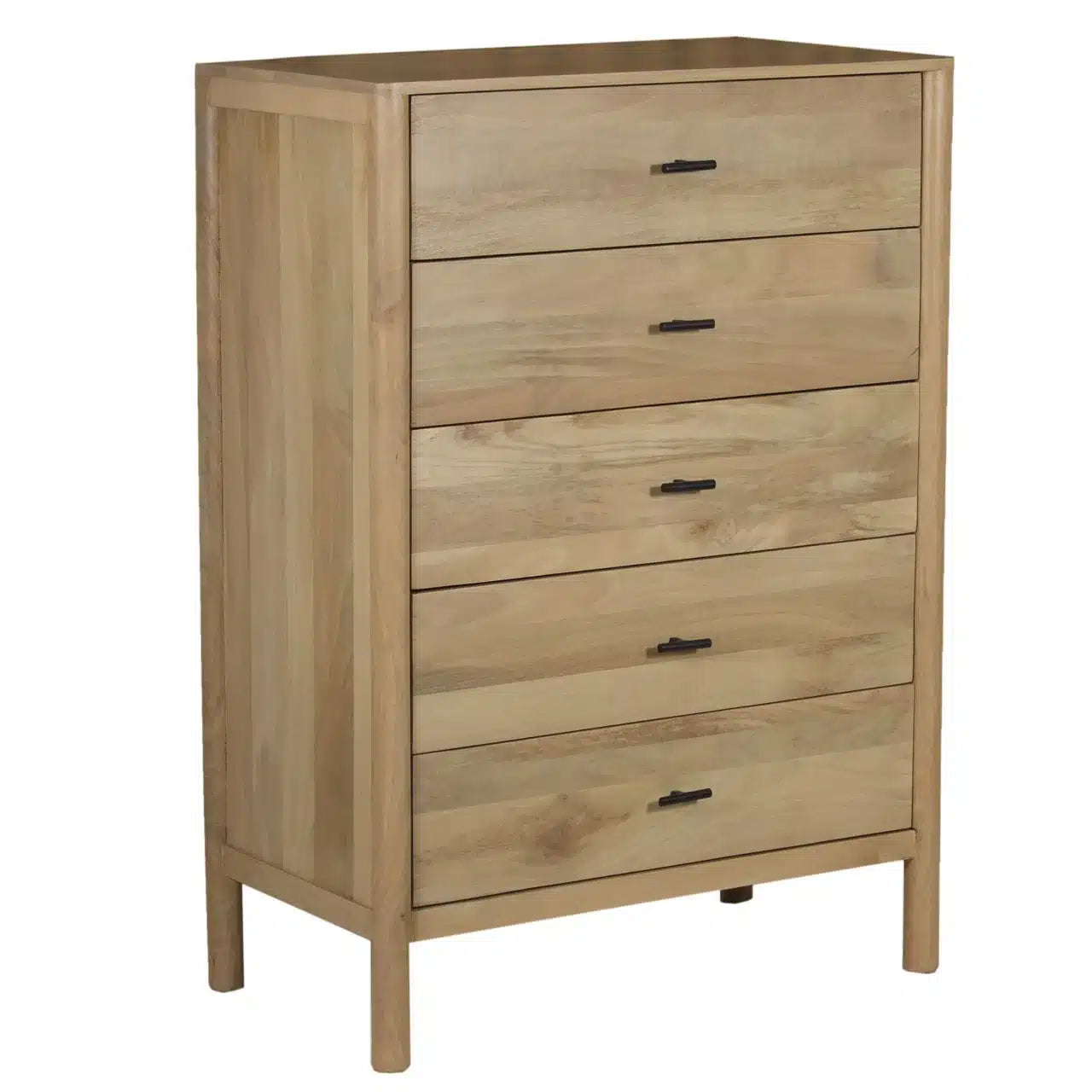 Dowen Mango Wood 5 Drawer Highboy
