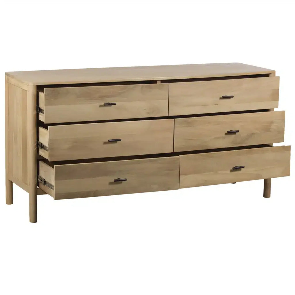 Dowen Mango Wood 6 Drawer Dresser