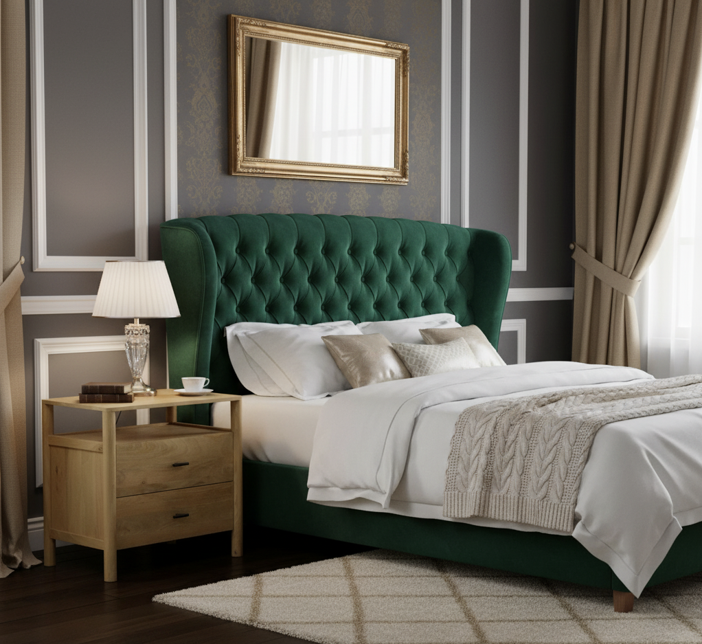 Dowen Mango Wood 2 Drawer Night Stand