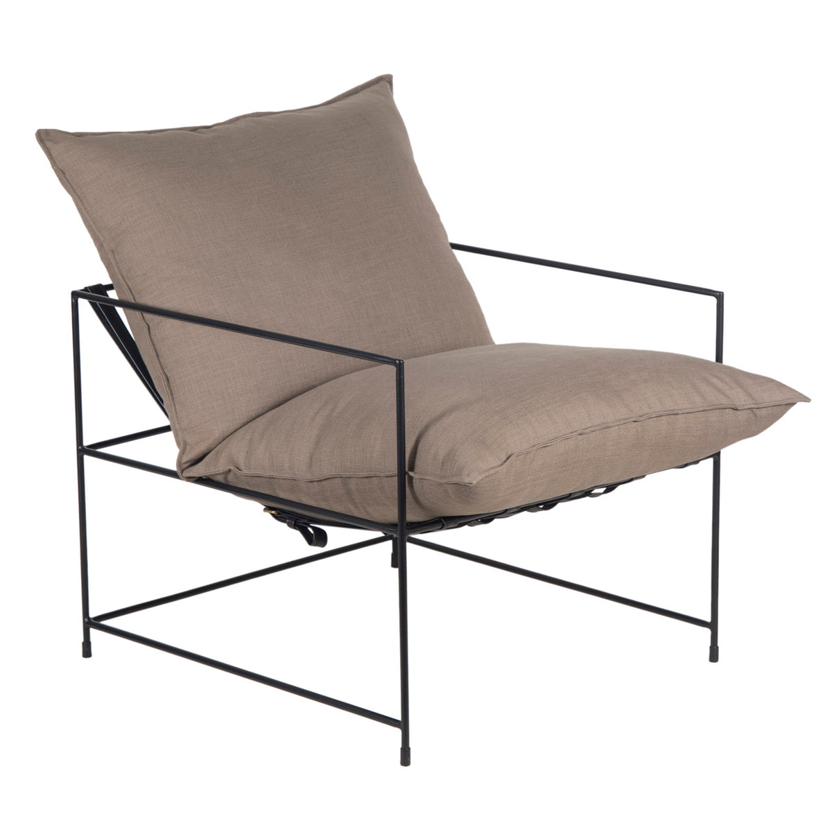Ducal Black Iron Accent Chair