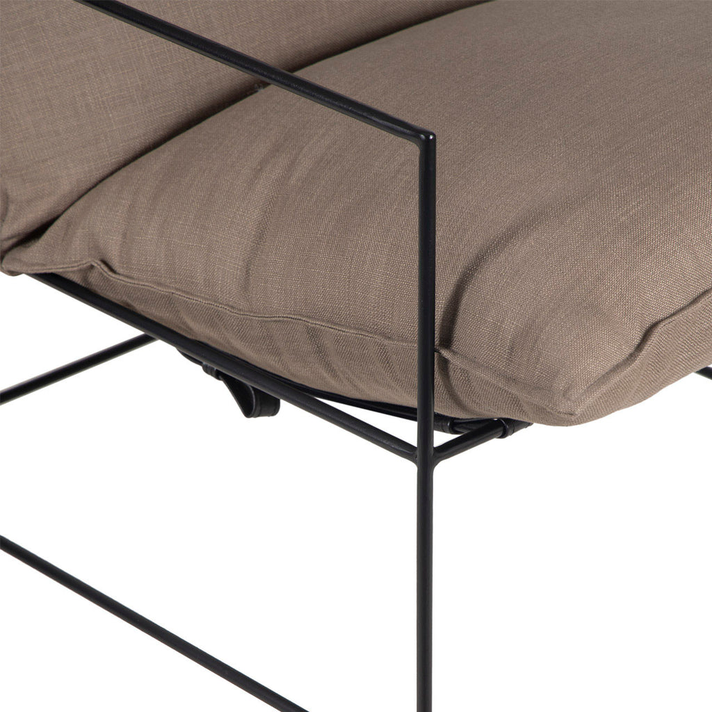 Ducal Black Iron Accent Chair