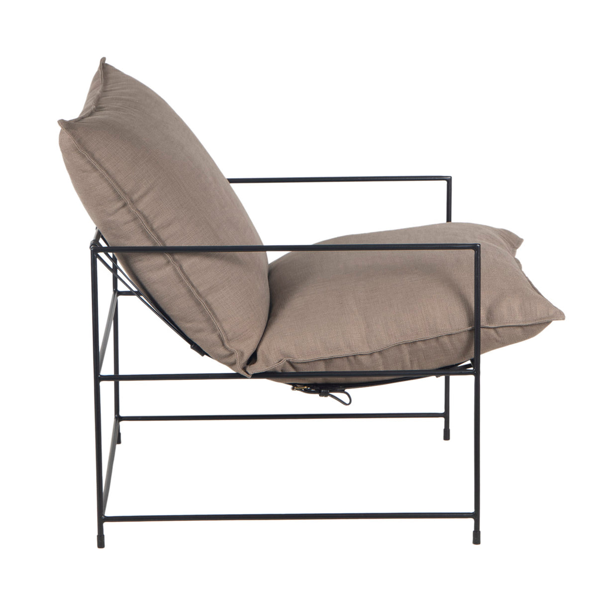 Ducal Black Iron Accent Chair