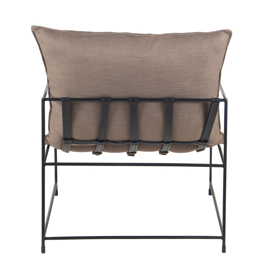 Ducal Black Iron Accent Chair