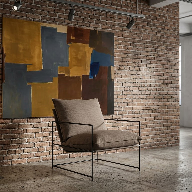 Ducal Black Iron Accent Chair